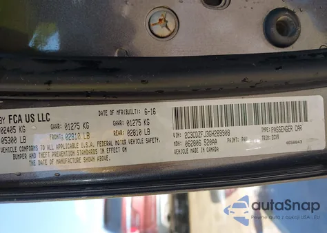 2016 Dodge Challenger 392 Hemi Scat Pack Shaker z USA, uszkodzony, nr VIN 2C3CDZFJ3GH289908